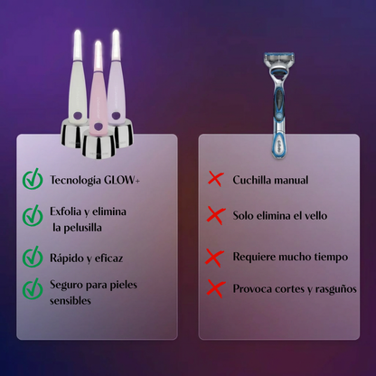 Professional Skin Transformation Tool, 2-in-1: Removes Peach-Fuzz & Exfoliates for Instant Spa-Smooth Skin