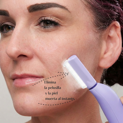 Professional Skin Transformation Tool, 2-in-1: Removes Peach-Fuzz & Exfoliates for Instant Spa-Smooth Skin