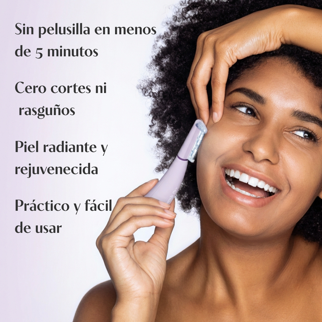 Professional Skin Transformation Tool, 2-in-1: Removes Peach-Fuzz & Exfoliates for Instant Spa-Smooth Skin